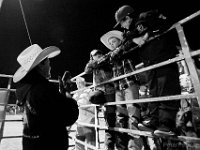 Derick Costa Jr., 10,  speaks with his friends after a successful first ride at the final event in the New England Rodeo championship in Norton, MA.   PETER PEREIRA/THE STANDARD-TIMES/SCMG